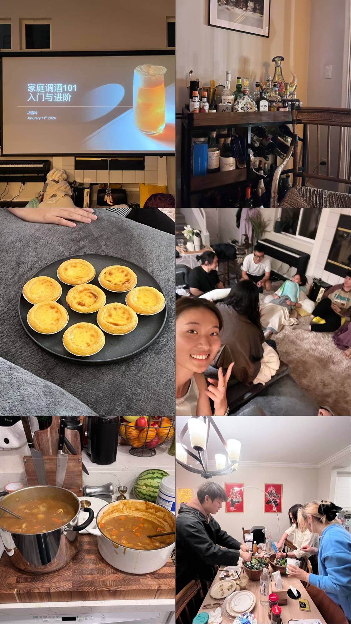 Cooking and gathering during the 36-hour living laboratory