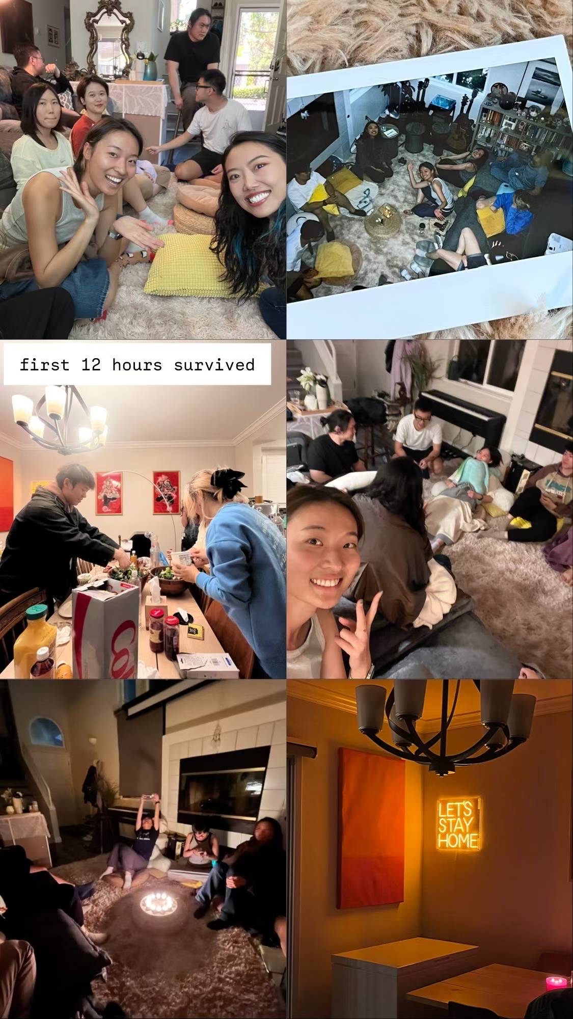 Friends gathered in a living room during a 36-hour living laboratory