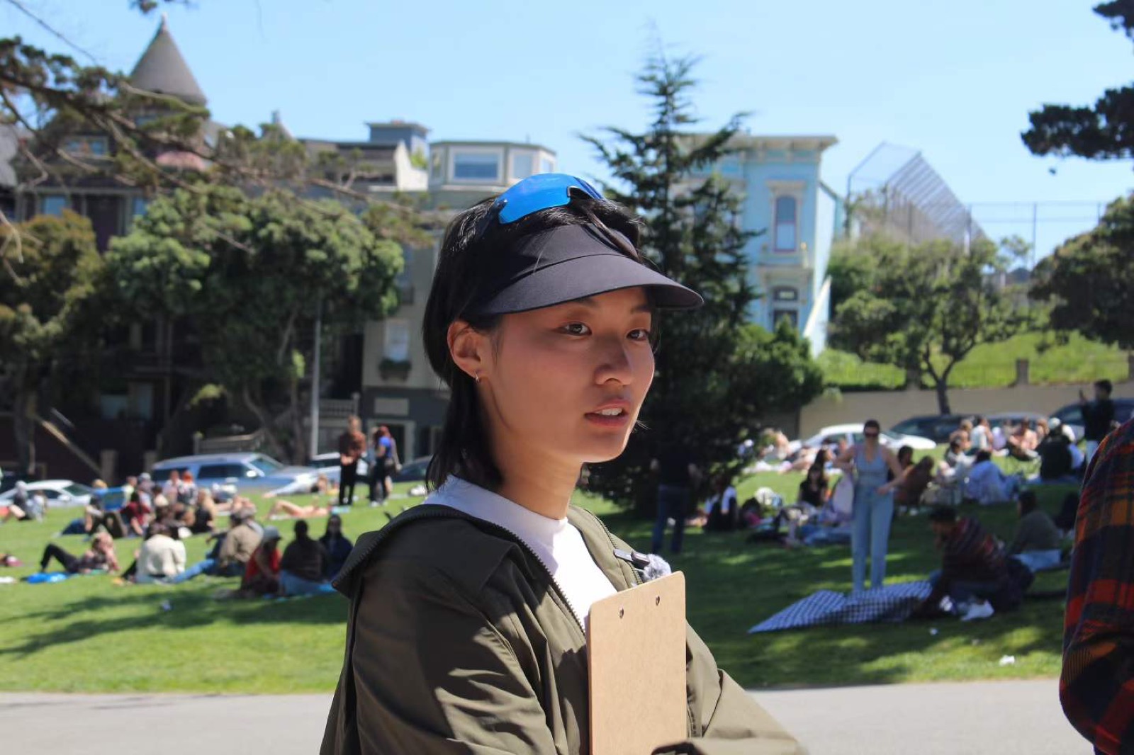 Fuma leading a San Francisco city walk